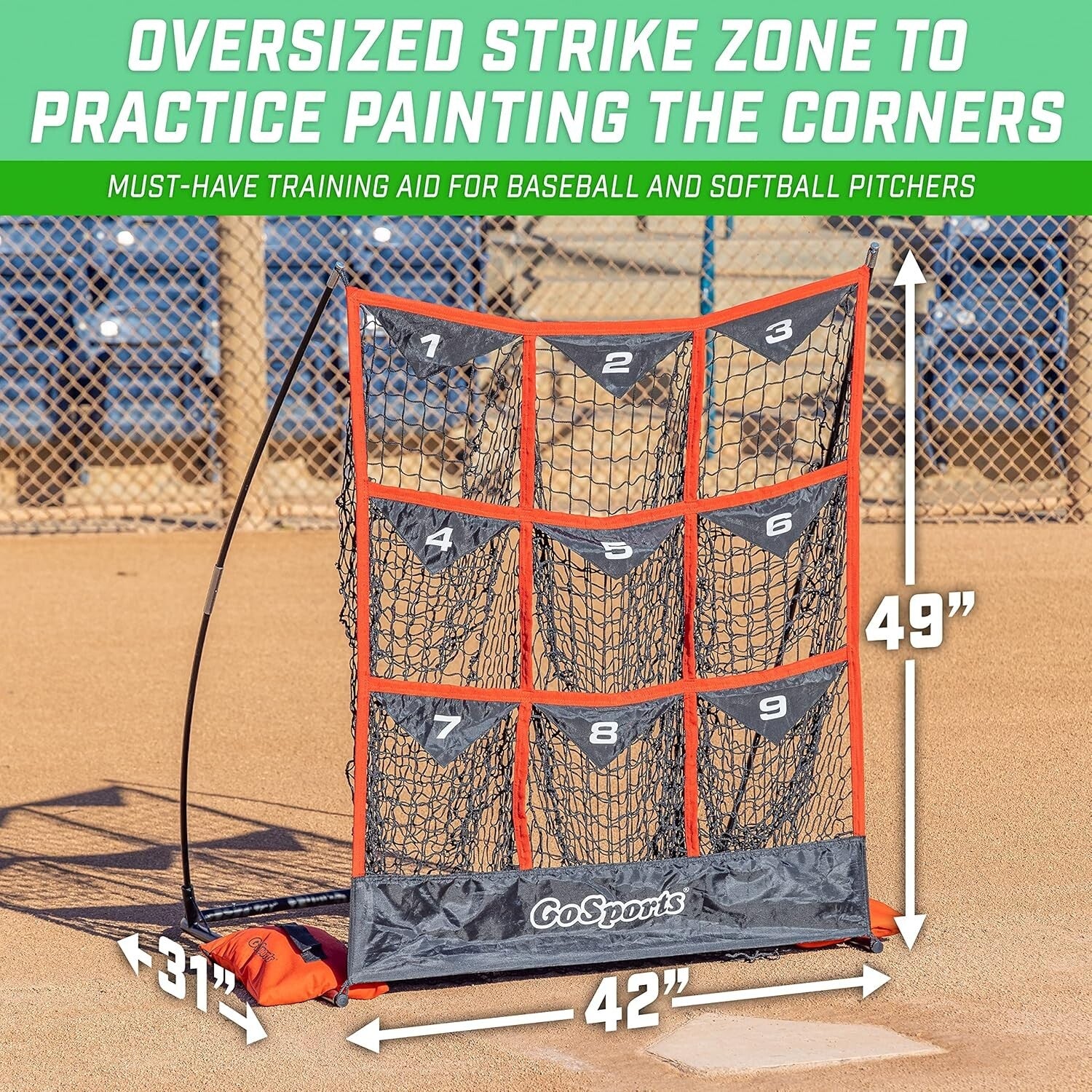 XL Strike Zone Pitching Target Net - Perfect for Baseball & Softball Training