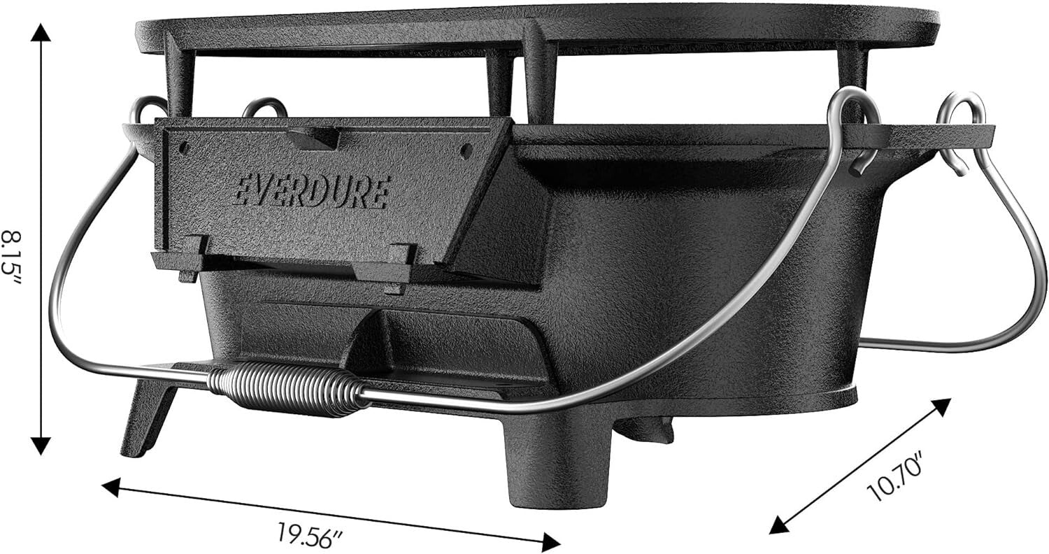 Versatile Charcoal Grill & Tabletop Skillet - Ideal for Camping and Tailgating