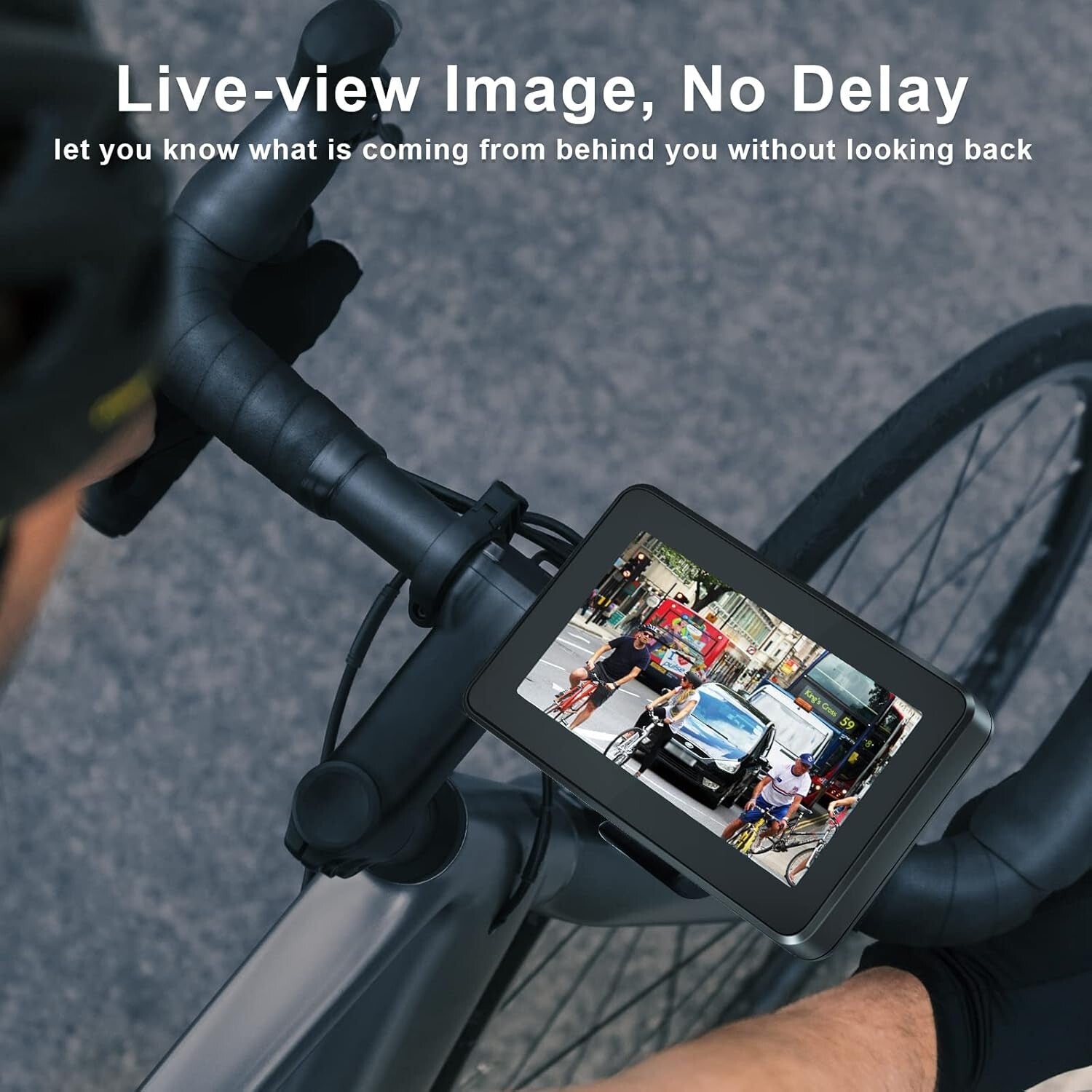 1080P AHD Bike Rear View Camera with 4.3'' Display - Safer Cycling Experience