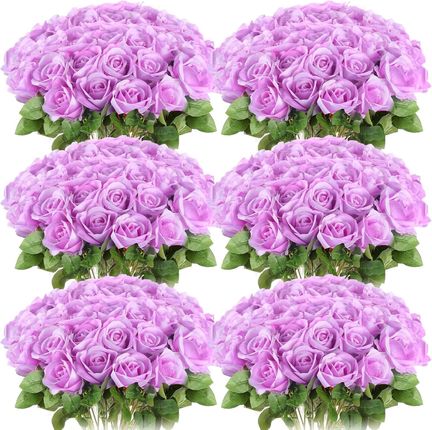 Versatile 50 Pcs Artificial Rose Flowers - Perfect for Weddings & Home Decor