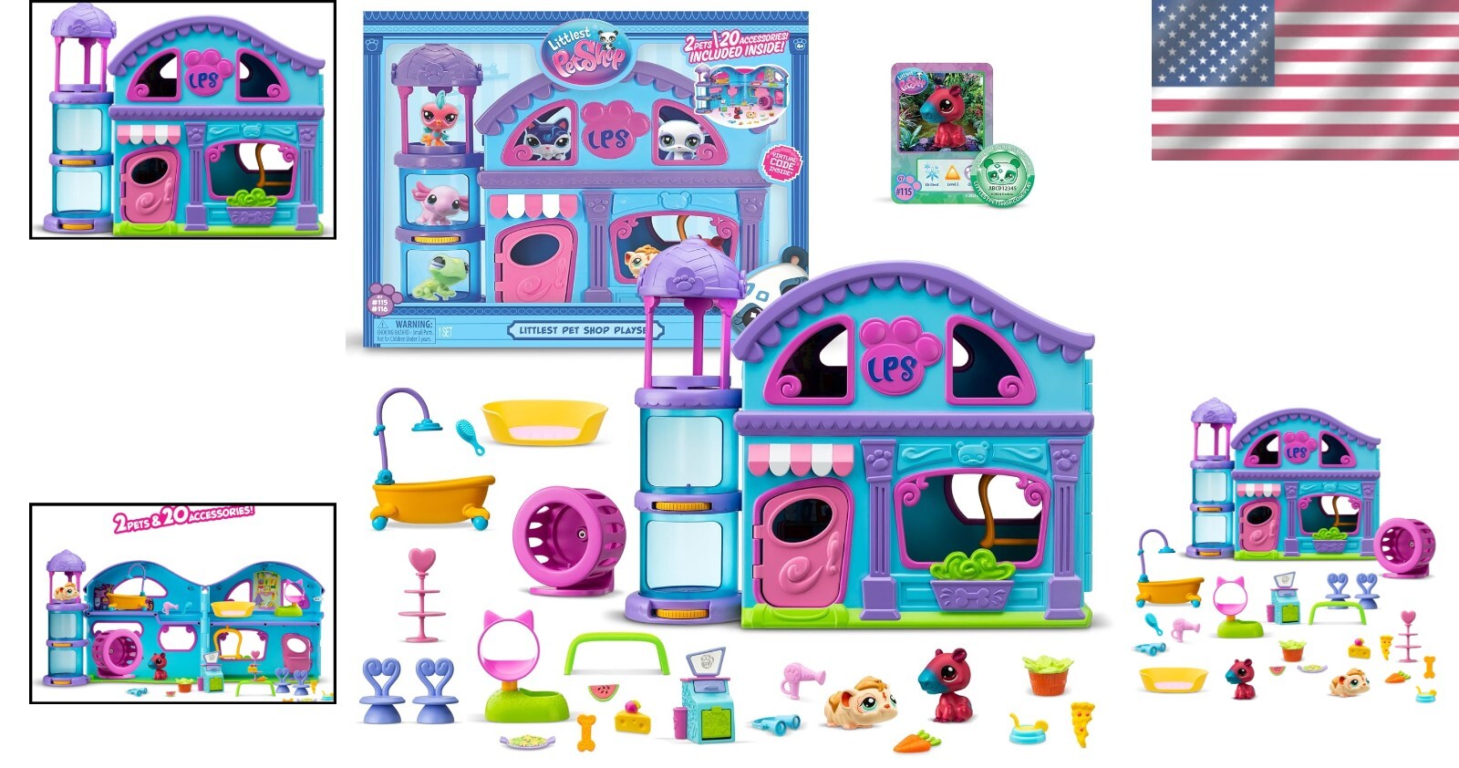LPS Gen 7 Playset with 2 Pets & 20 Accessories - Ultimate Kidult Toy for Ages 4+