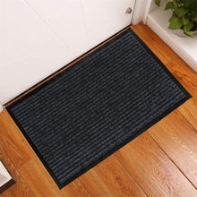 Load image into Gallery viewer, Versatile Striped Black Doormat, 3x5 Feet - Easy Clean, Indoor/Outdoor Combo