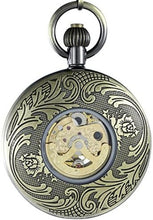 Load image into Gallery viewer, Elegant Silver Pocket Watch - Waterproof, Self-Winding &amp; Luminous Dial - 48mm