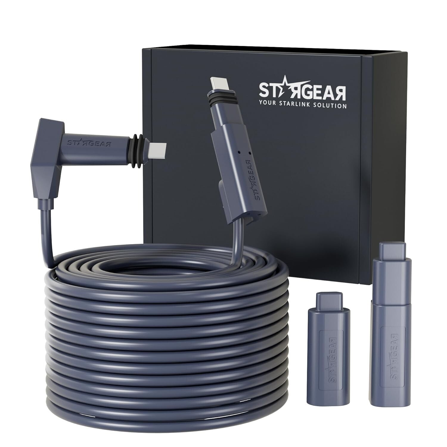 Durable 75FT Starlink Cable with Dustproof Covers for Gen2 Rectangular Satellite