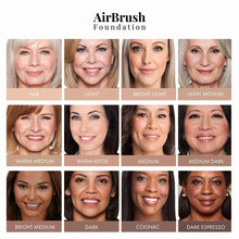 Load image into Gallery viewer, Lightweight Spray Foundation Set with Anti-Aging Elements &amp; Dual Brushes - Fair