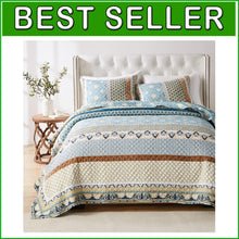 Load image into Gallery viewer, Oversized Thalia Quilted Bedding Set - Blue King/Cal King, Eco-Friendly