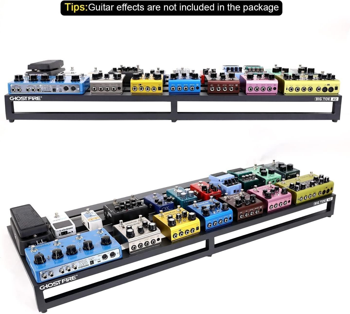 Musician's Dream: V-Big Toe Lightweight Pedal Board with Carry Bag Included