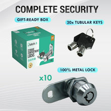 Load image into Gallery viewer, Heavy Duty 7/8” RV Lock Set | 10 Metal Storage Locks and Keys | Quick Install
