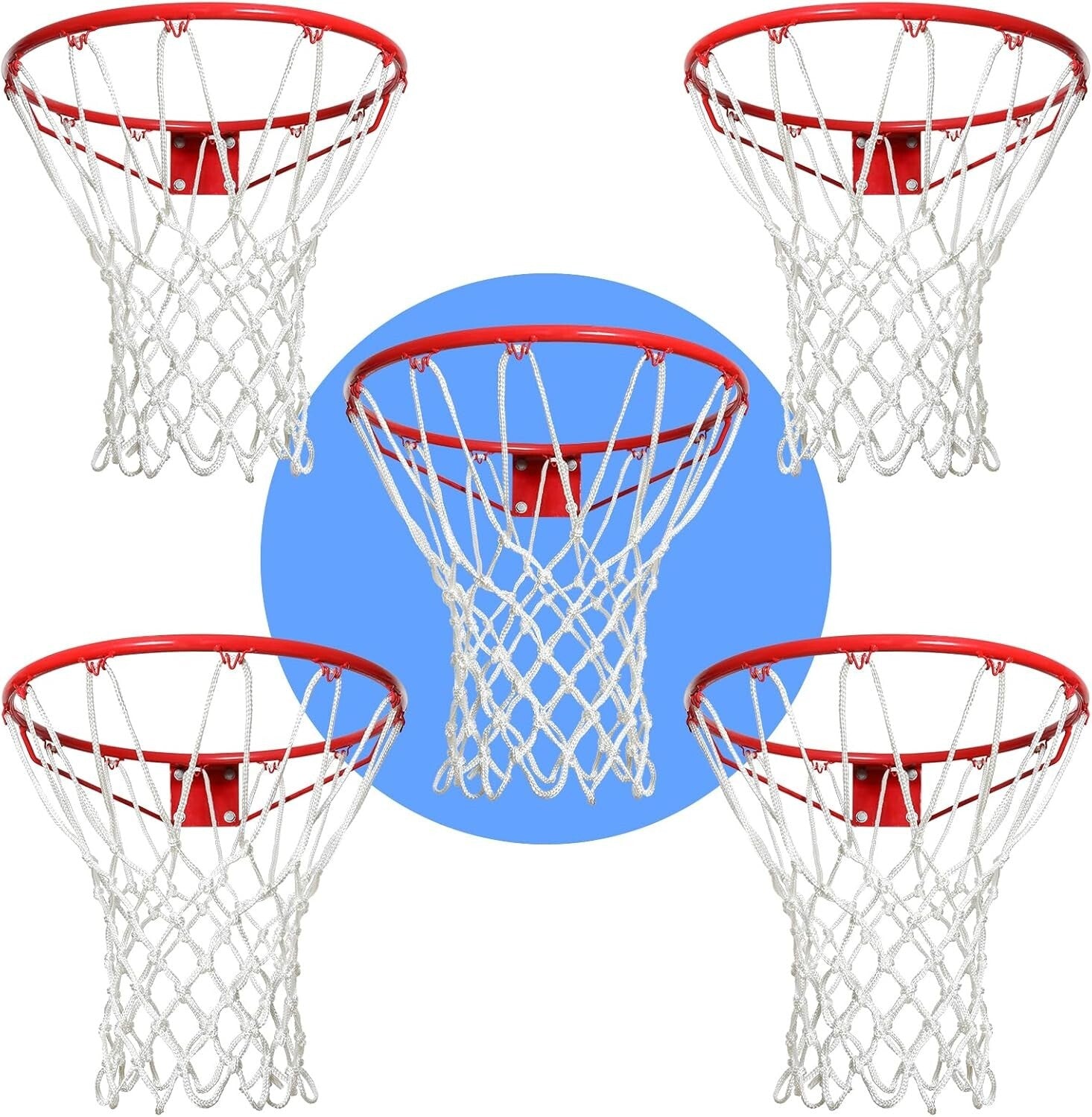 Easy Install Outdoor Basketball Net - 12 Loops, Heavy Duty for All Hoops