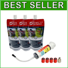 Load image into Gallery viewer, Comprehensive Lawn Mower Tire Sealant with Injector - Prevents Flats Year Round