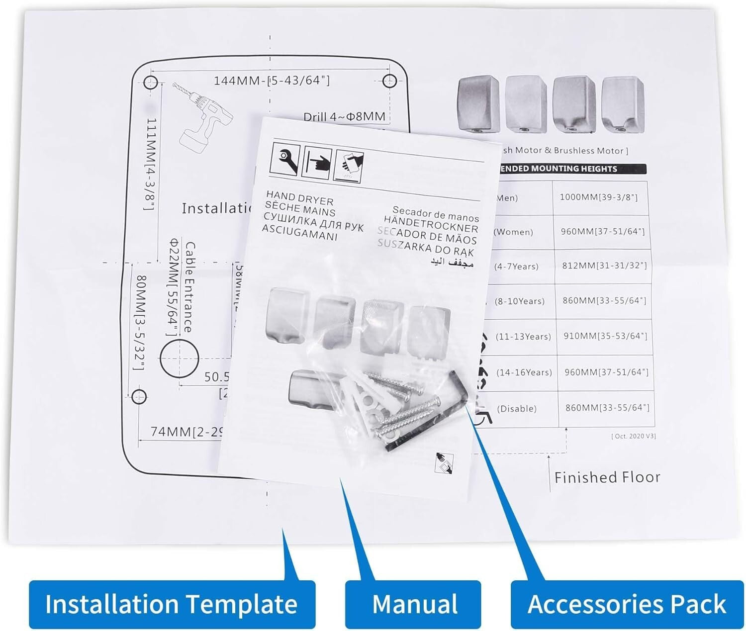 Durable Automatic Hand Dryer with Adjustable Sensing - Ideal for Busy Restrooms