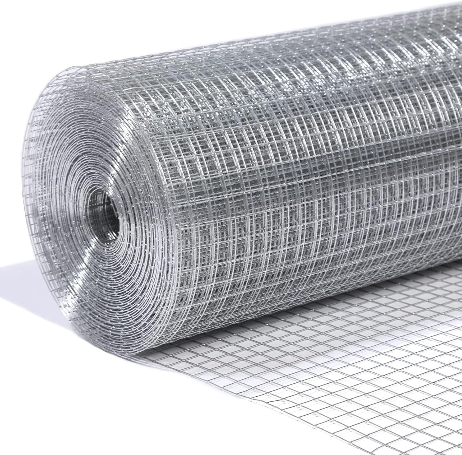 19 Gauge 1/2" Galvanized Fence Mesh Roll - Ideal for Gardens & Critter Control