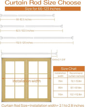 Load image into Gallery viewer, Durable No-Drill Tension Curtain Rods 66-120 Inch - Stability for Every Window