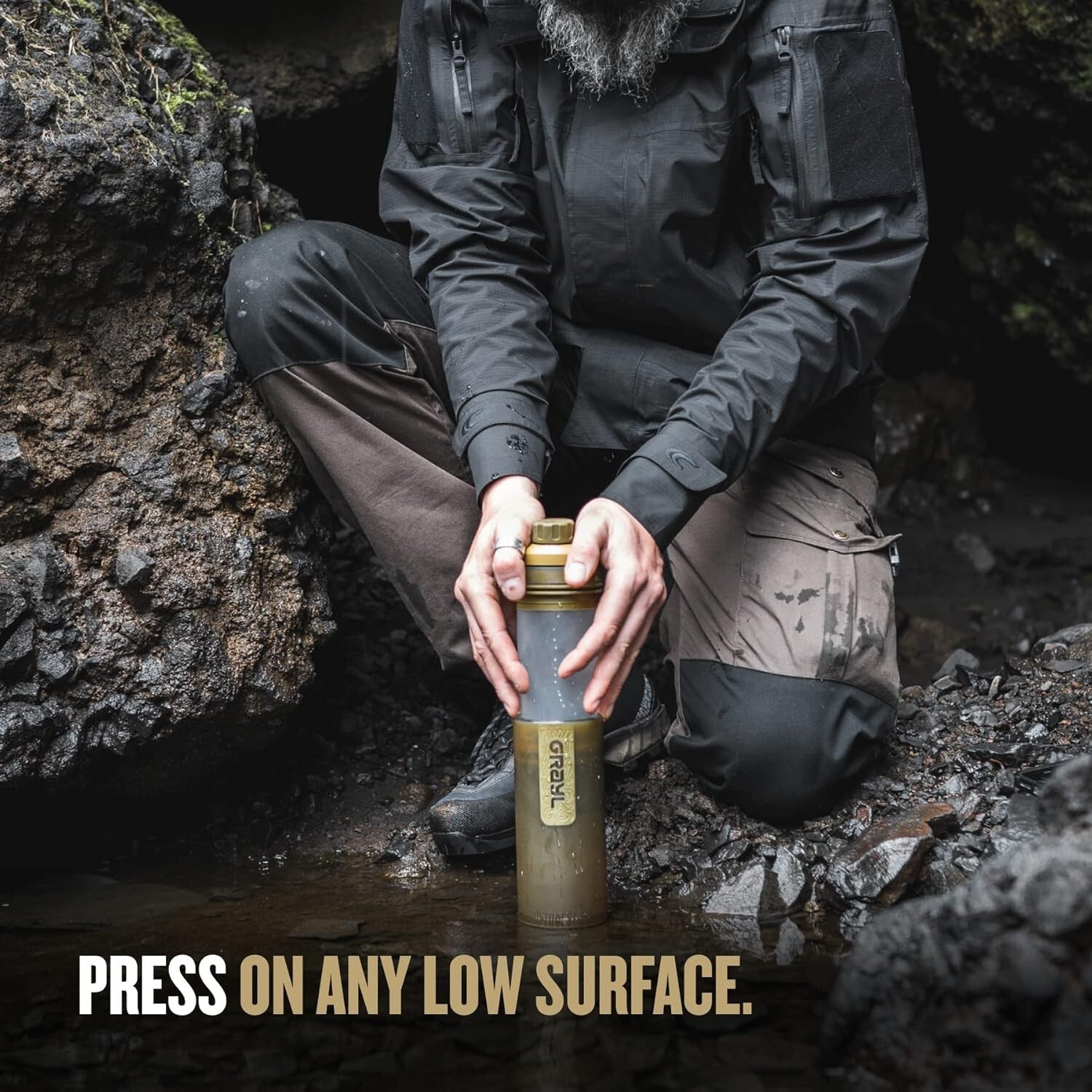 Effortless 16.9 oz Water Purifier Bottle - Clean Water for Outdoor Adventures