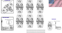 Load image into Gallery viewer, Noise-Free 316 Marine Stainless Steel Hinges 3" x 1.5" with Screws - 6 Pack