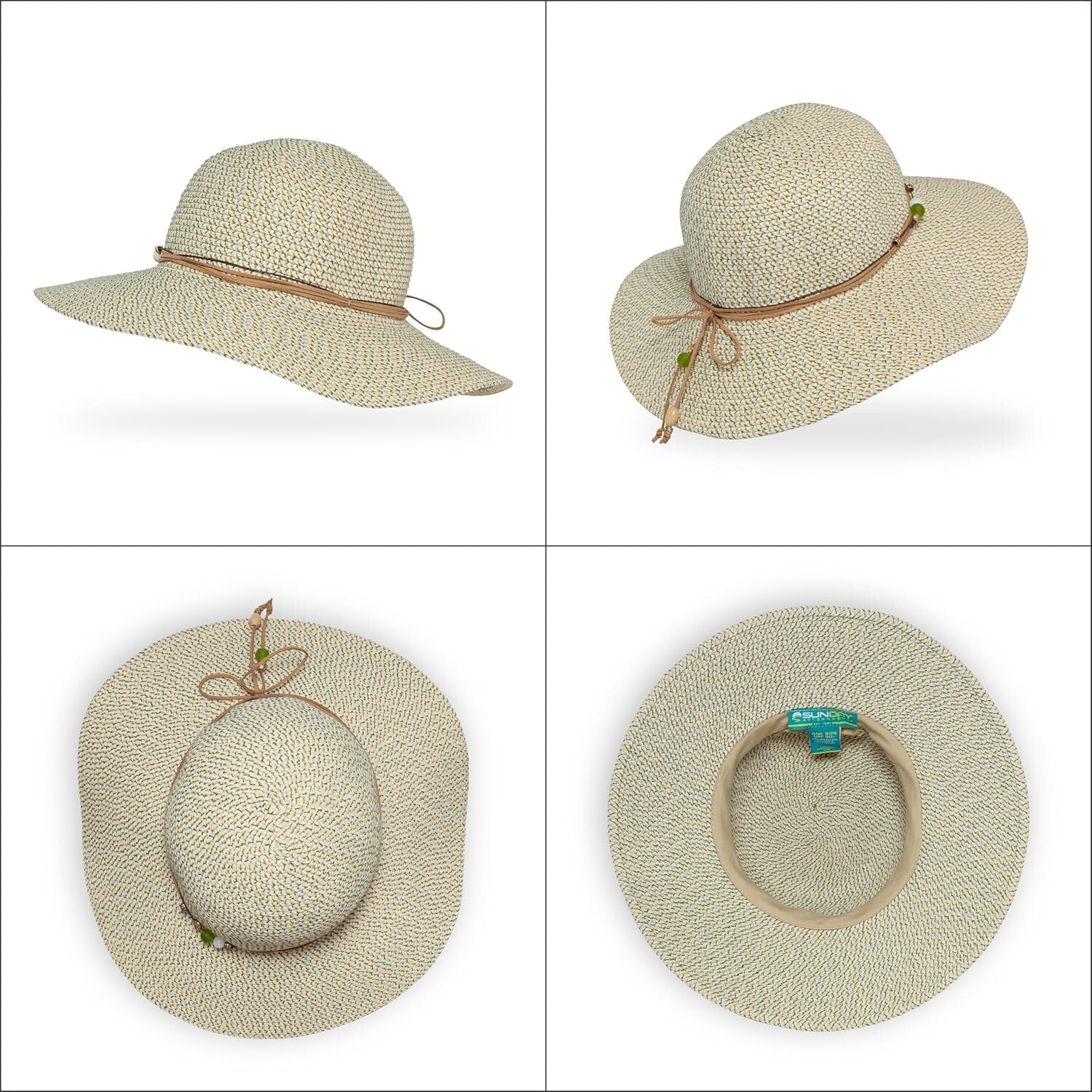 Adjustable Women's Sun Hat with Floppy Brim & Moisture-Wicking Sweatband