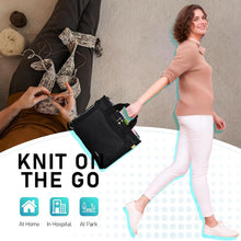 Load image into Gallery viewer, Portable Knitting Tote with Inner Divider and Flexible PVC - Ideal for Crafters
