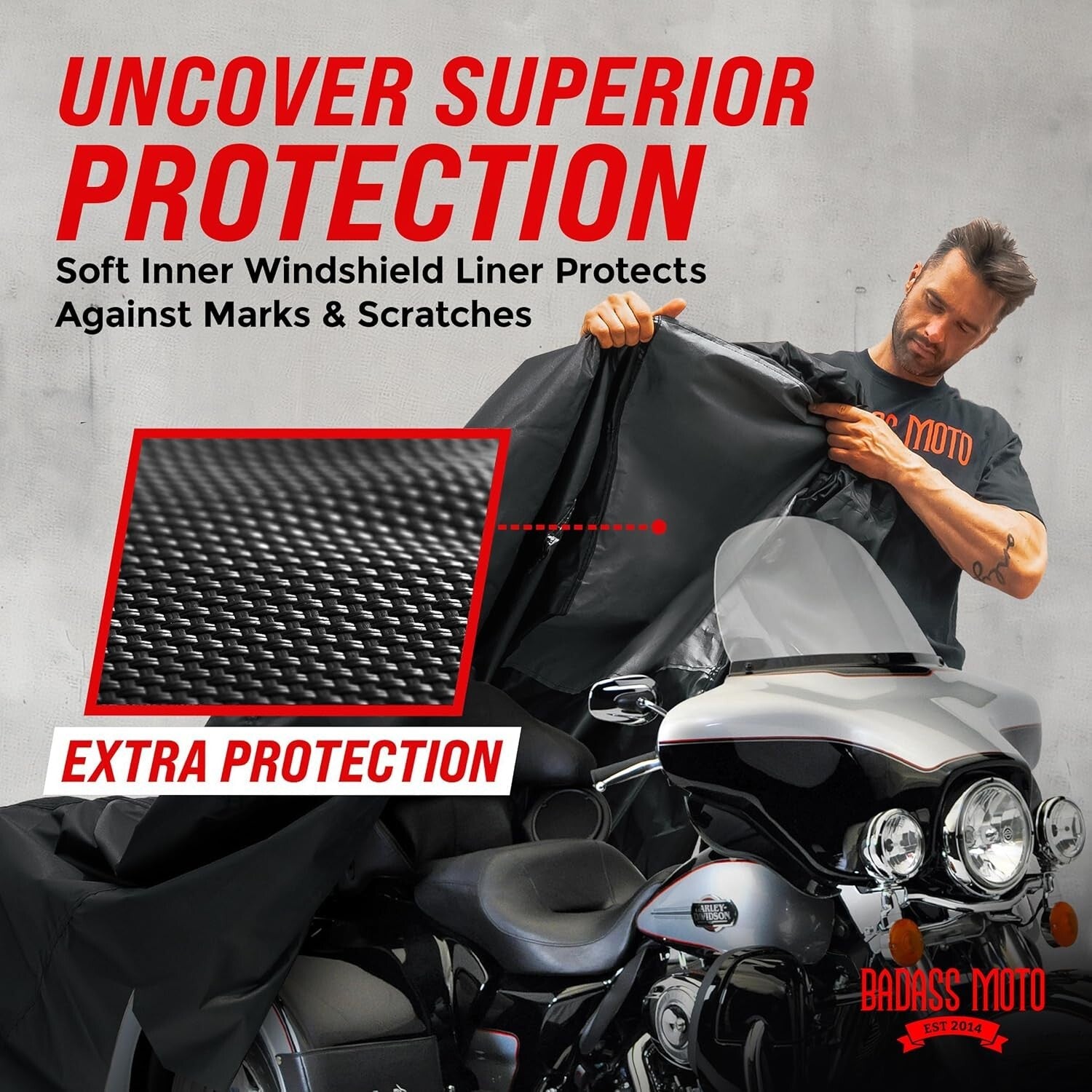 Ultimate Waterproof Motorcycle Cover with Reflective Safety for Harley Tri Glide