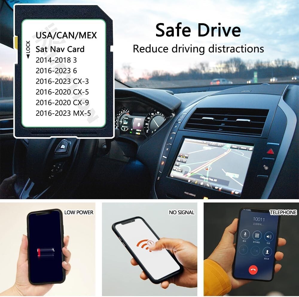32GB Mazda Navigation SD Card with Easy Installation for 2016-2023 Vehicles