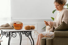 Load image into Gallery viewer, Large Round Yarn Storage Bowl in Solid Rosewood – Ideal for Knitting &amp; Crochet