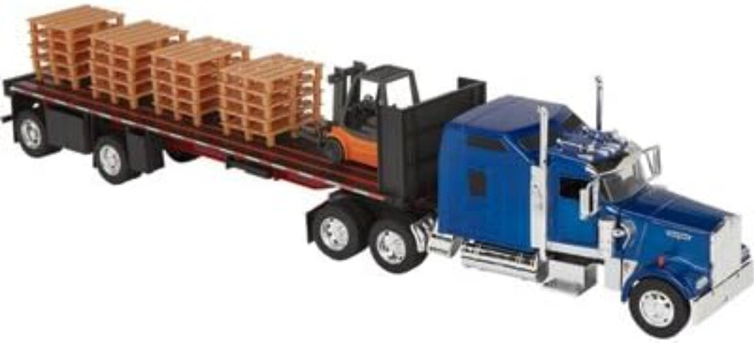 Heavy-Duty 1:32 Scale Die-Cast Truck & Forklift Combo - Ideal Collector's Item