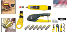 Load image into Gallery viewer, Complete Coax Install &amp; Test Kit: Stripper, Crimper, Tester - Portable Solution