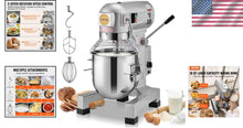 Load image into Gallery viewer, Professional 10Qt Mixer with 3 Adjustable Speeds - Ideal for Commercial Kitchens