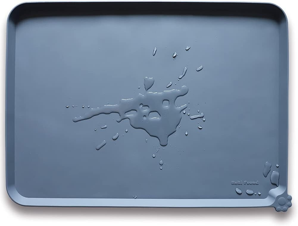 X-Large Non-Slip Silicone Pet Food Mat - Waterproof and Easy to Clean - 28"x20"