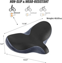 Load image into Gallery viewer, Durable Oversized Bike Seat - Comfortable &amp; Easy to Install for All Bicycles
