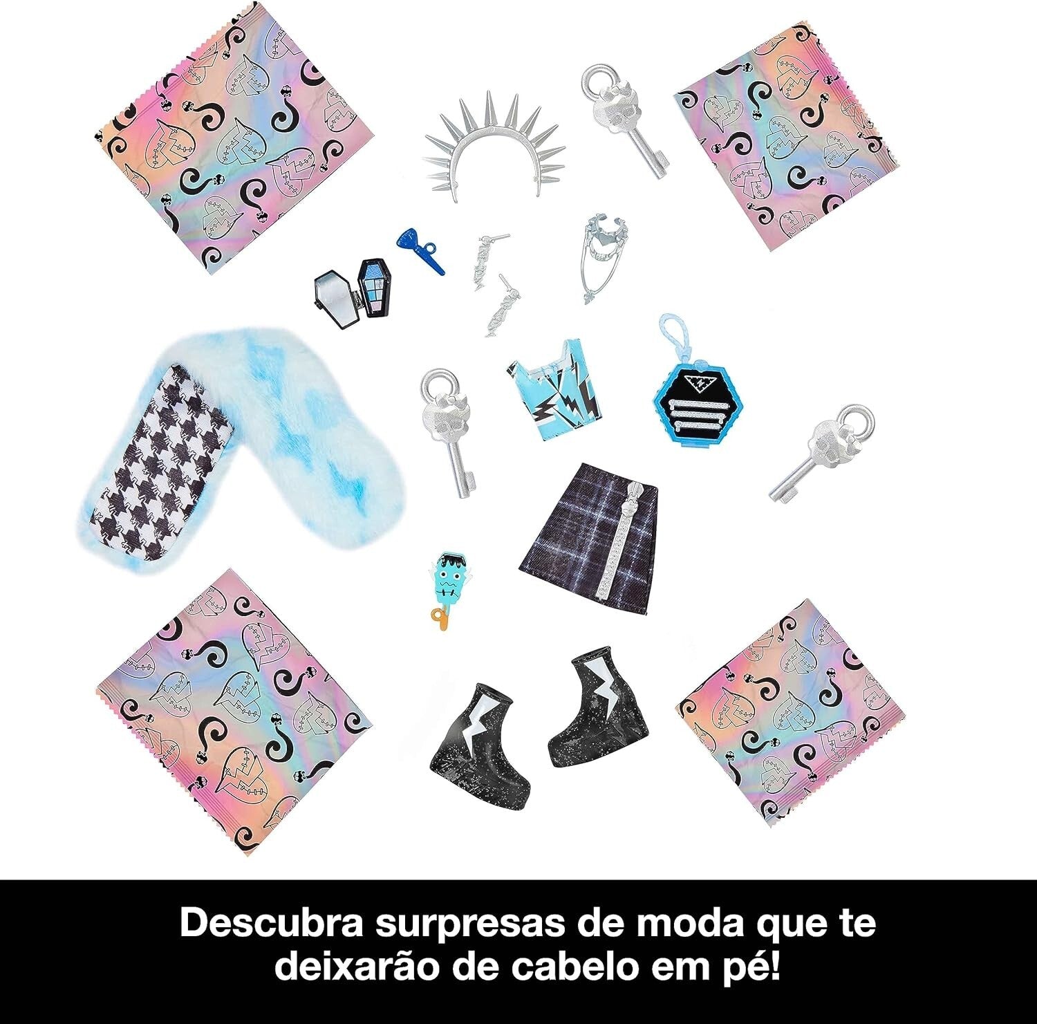 Frankie Stein Fearidescent Doll with Coffin Locker & Over 19 Fashion Surprises