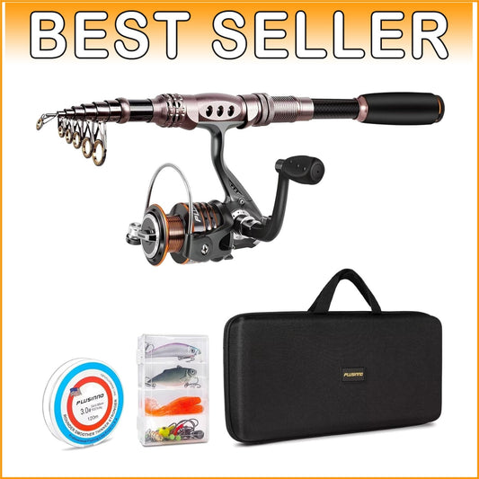 Telescopic 8.86ft Carbon Fiber Fishing Rod & Reel Combo - Complete Kit Included