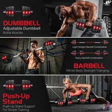 Load image into Gallery viewer, Multi-Function Home Gym Dumbbells - 44lbs, 66lbs &amp; 88lbs Adjustable Weights