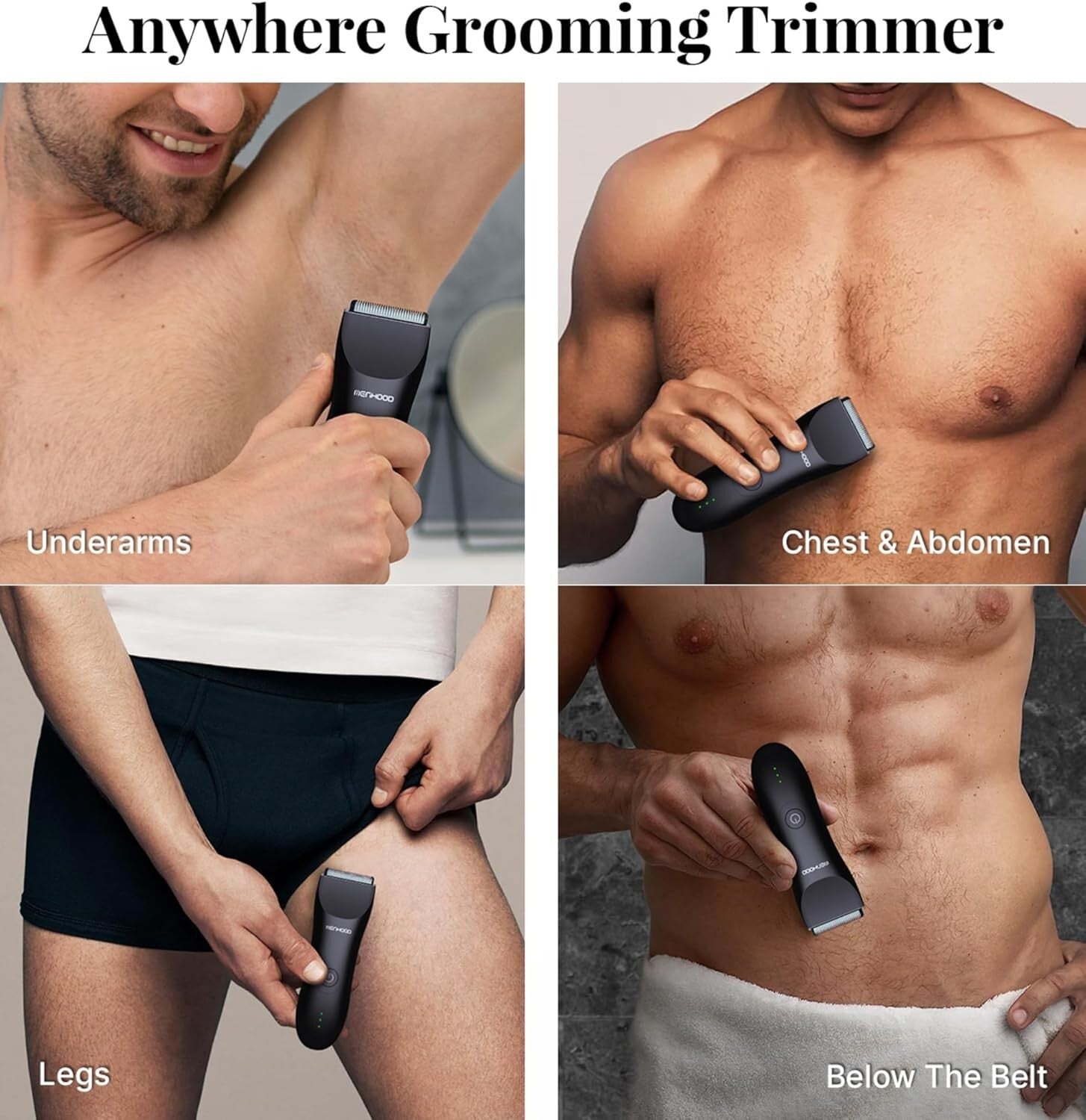 1.0 Trimmer for Men: Versatile Body & Groin Grooming with Skin-Friendly Design