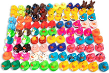 Load image into Gallery viewer, Bulk 100-Pack Assorted Rubber Ducks - Perfect for Toddler Fun and Party Favors