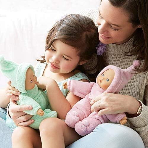 Light Skin Tone 12-Inch Baby Doll in Snuggly Pink Sleeper - Perfect Gift