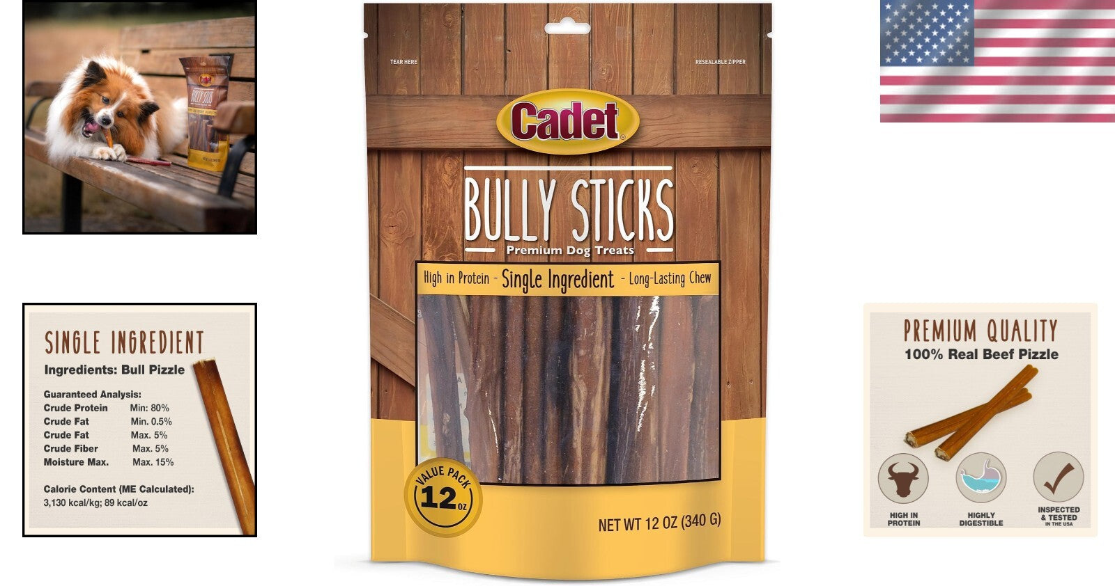Long-Lasting 12 Oz Beef Pizzle Bully Sticks – Ideal for Aggressive Chewers