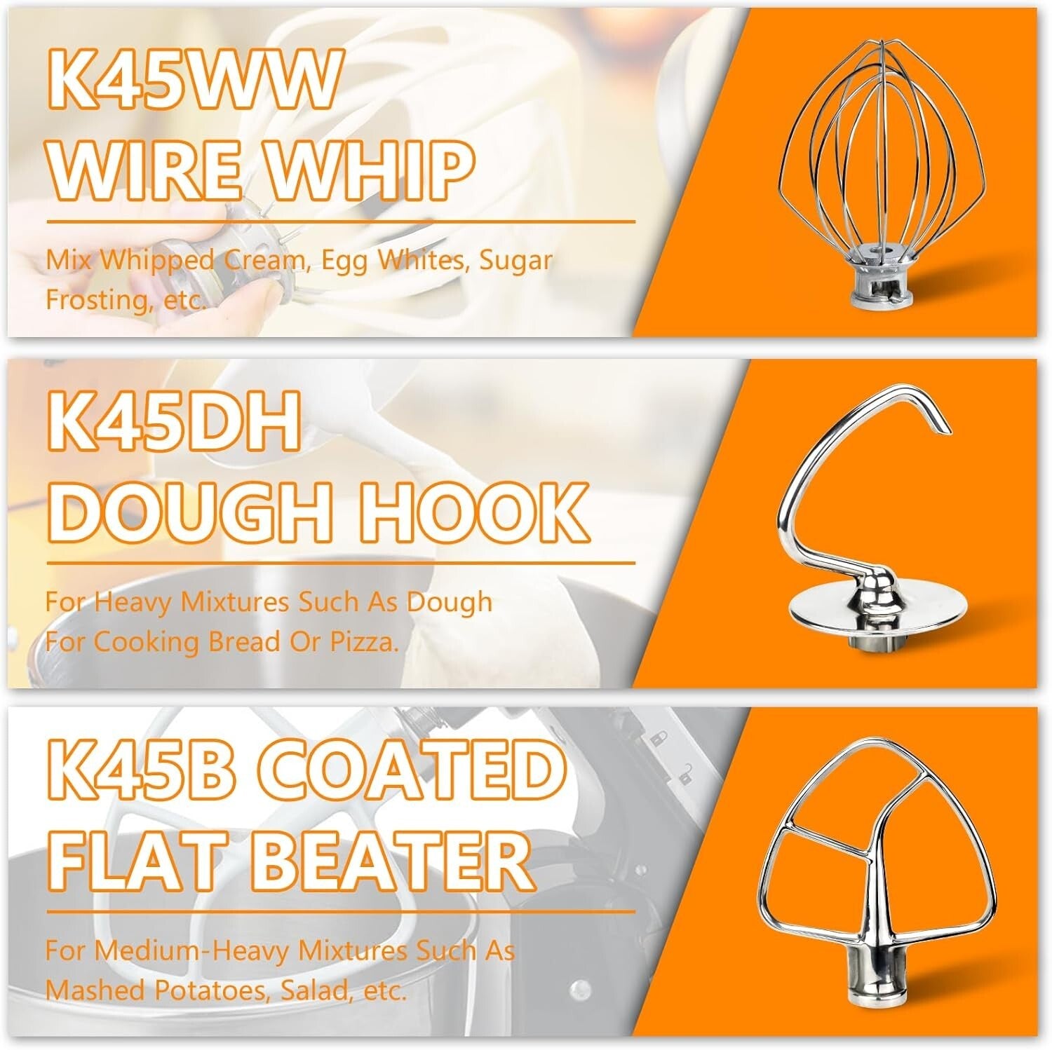 Quality Stainless Steel Attachments for KitchenAid Mixer: Durable & Efficient