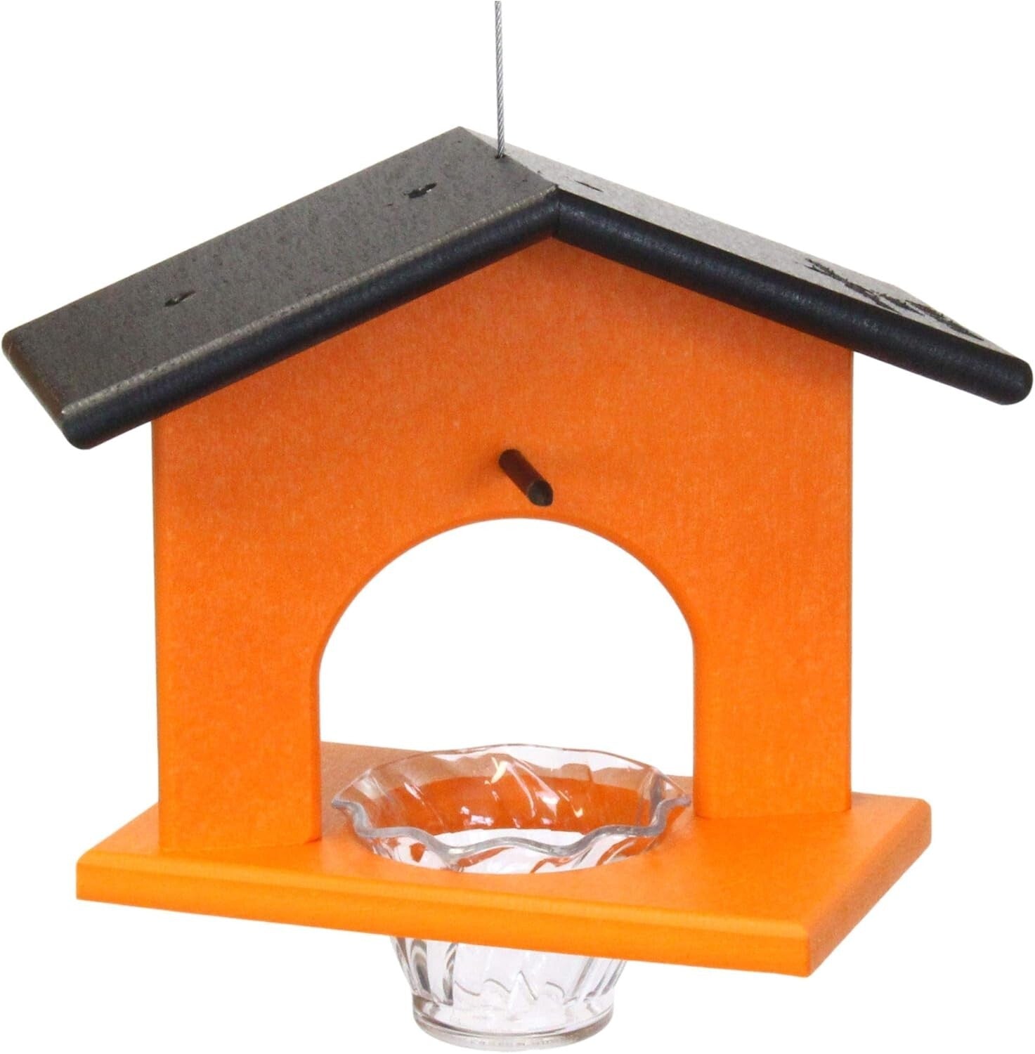 Stunning Black & Orange Oriole Feeder with Grape Jelly Dish - Weather Resistant
