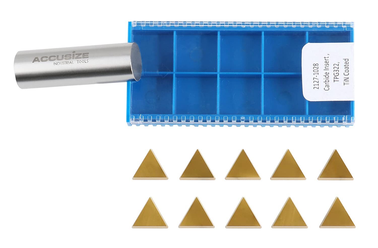 Versatile TiN Coated Carbide Inserts - 10 Pcs for Metalworking Excellence