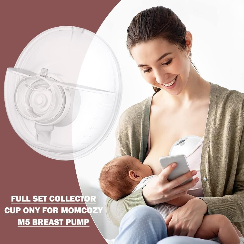 Efficient Breast Pump Parts Set with 24mm Flange and Milk Collector for Moms