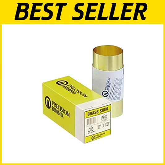 Durable Brass Shim Stock Roll, 6" x 60", 260 Alloy, Perfect for Machine Repair