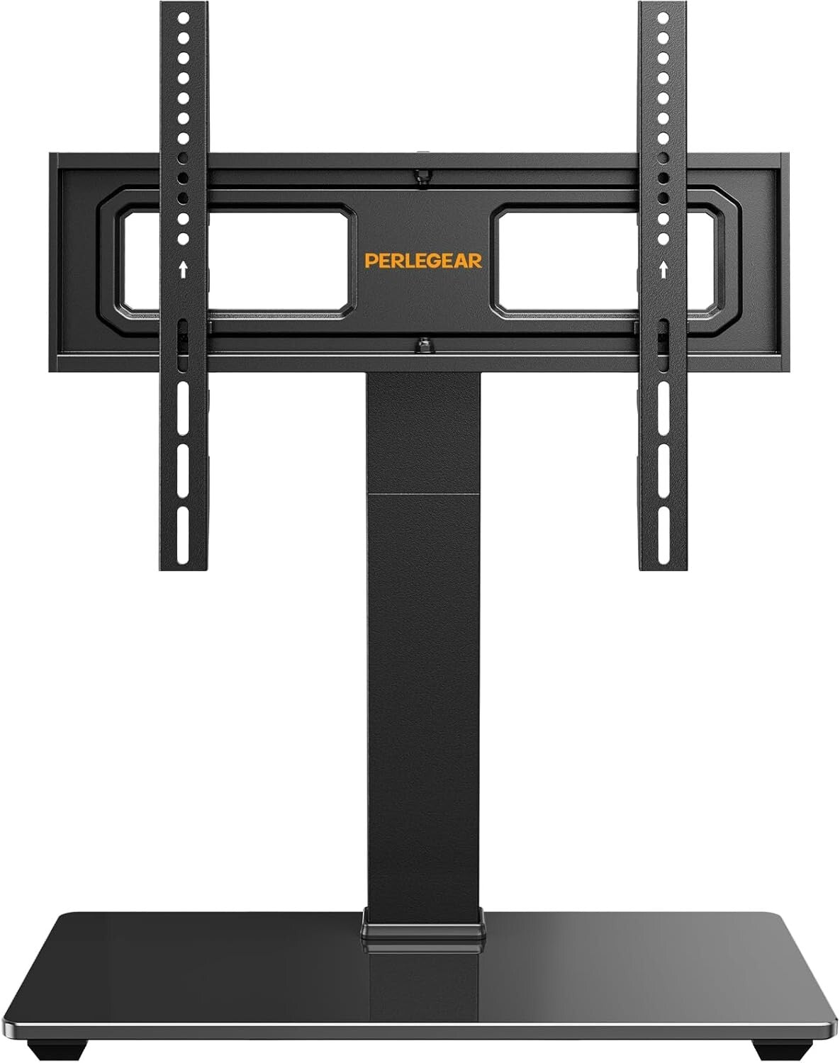 Tempered Glass Base Universal TV Stand: 32-70 inch TV Mount with Swivel & Tilt