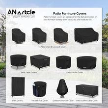 Load image into Gallery viewer, Secure-Fit Waterproof Swivel Patio Chair Covers, 2-Pack with Air Vents &amp; Straps