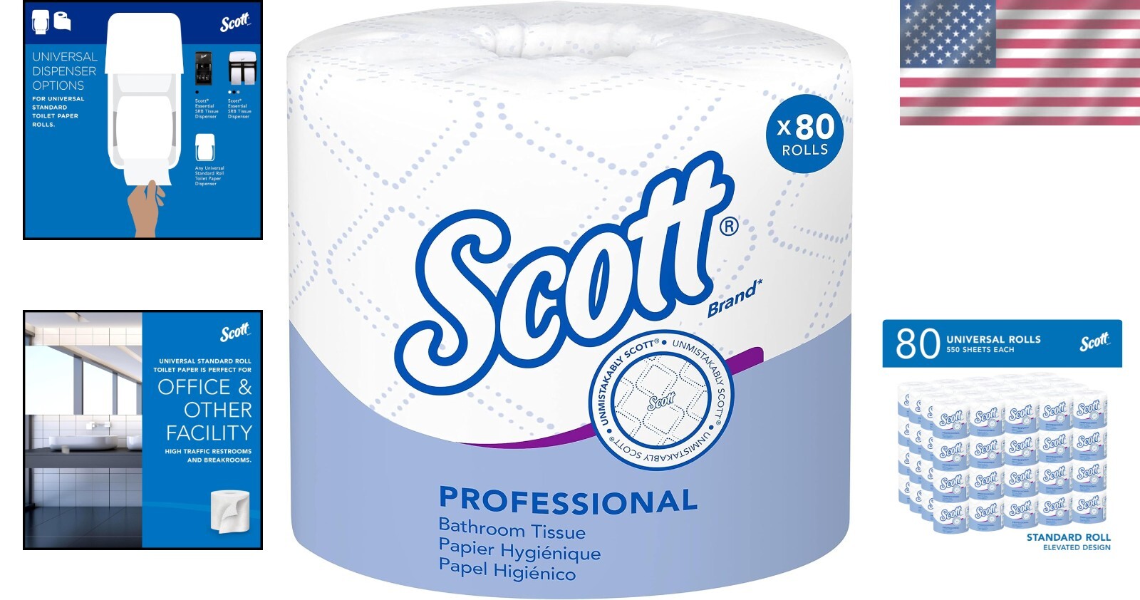 Eco-Conscious 2-Ply Toilet Tissue - 80 Rolls, Perfect for High-Traffic Restrooms