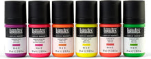 Load image into Gallery viewer, Intense Fluorescent Acrylic Gouache Paint Set, 6 x 2oz for Digital Illustrations