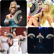 Load image into Gallery viewer, Chic 50 Pcs Lace Folding Fans with Gift Bags - Ideal for Summer Events &amp; Dances
