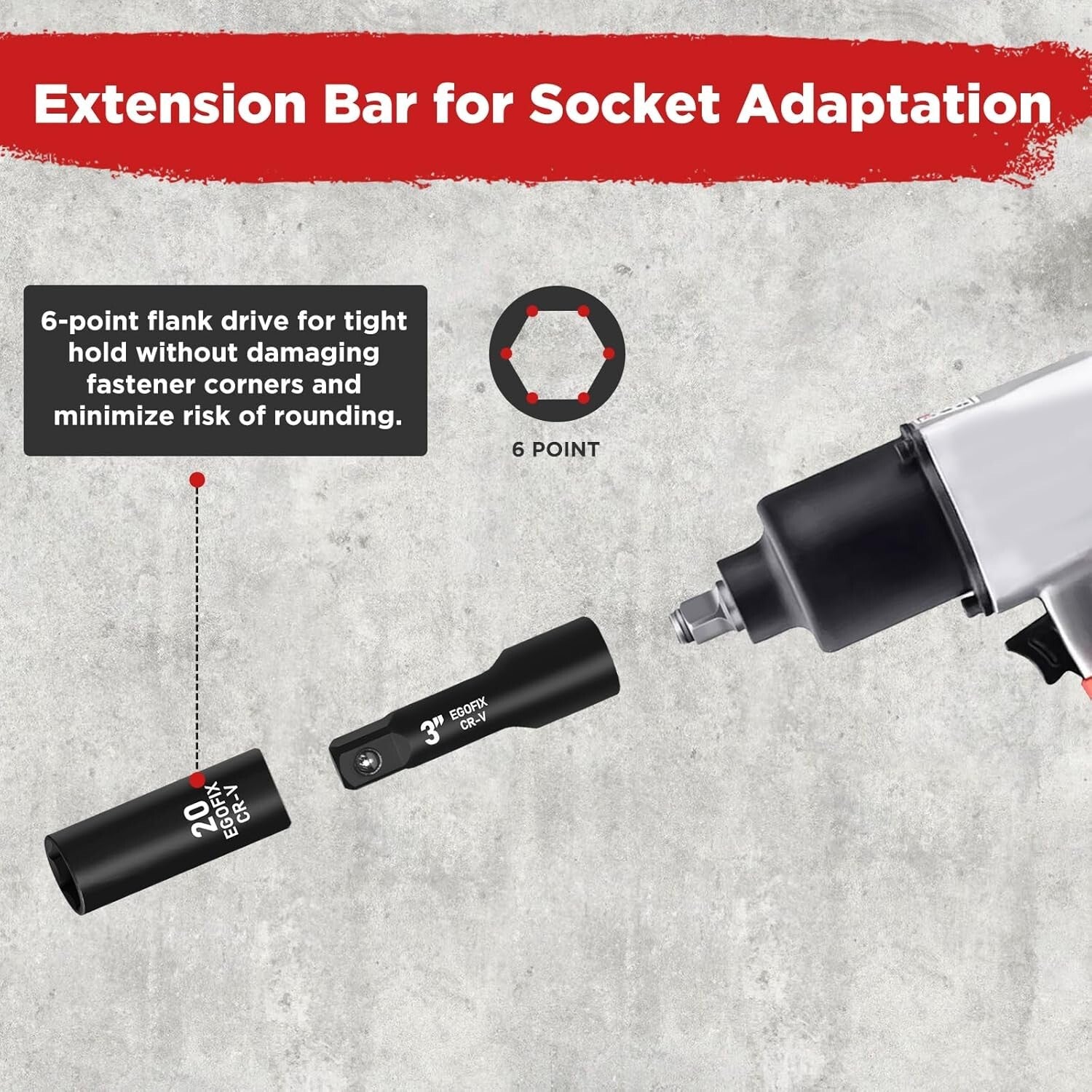 29-Piece Chrome Vanadium 1/2" Socket Set with Extensions for Home & Garage