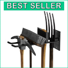 Load image into Gallery viewer, Matte Black Wall Mount Organizer - Durable Tool Hooks for Garage Storage 4-Pack