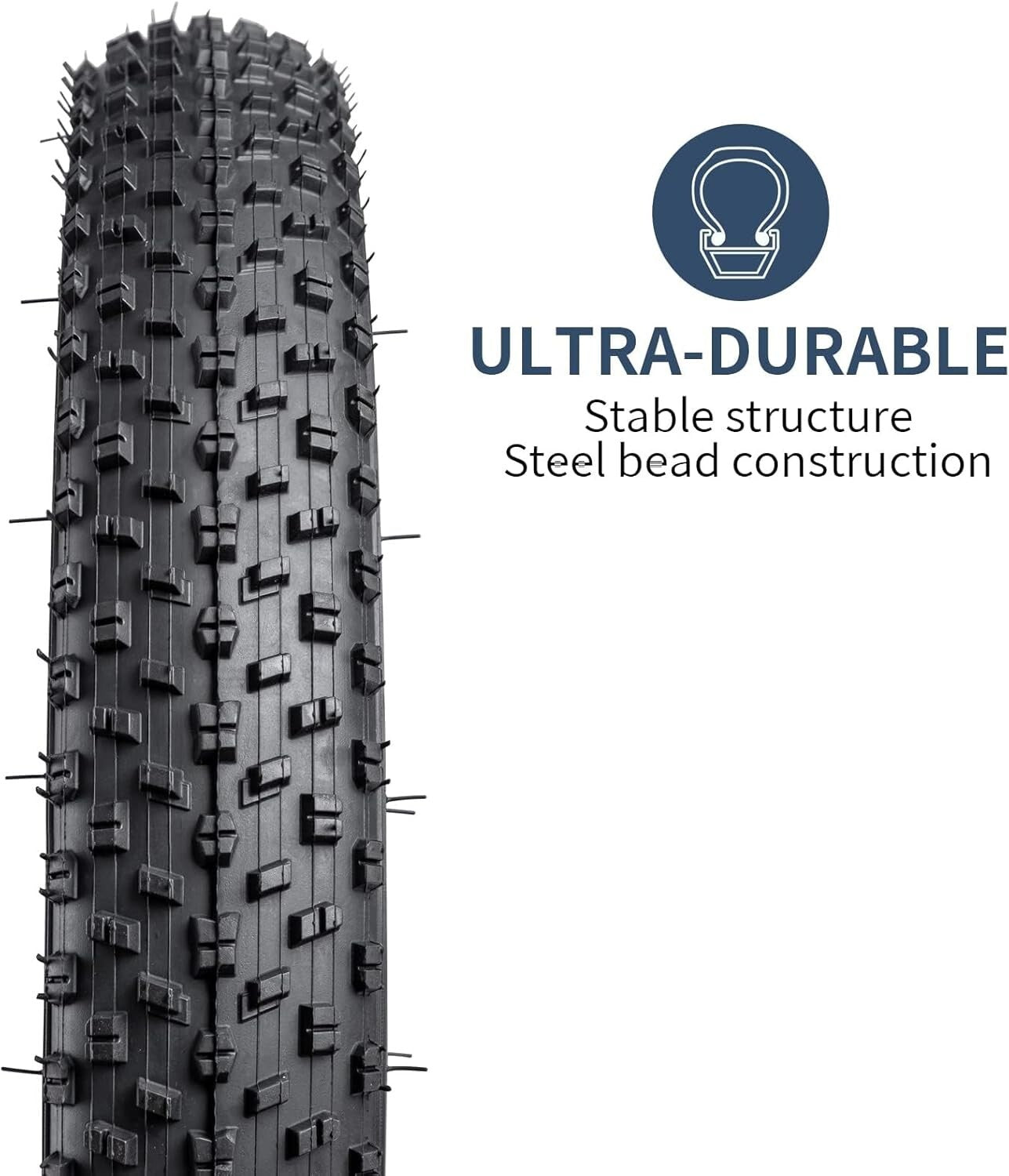 2-Piece 20-Inch Off-Road Bike Tire Set with Heavy-Duty Tubes for Smooth Rides