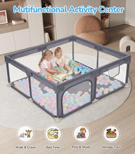 Load image into Gallery viewer, 52"x52" Spacious Baby Playpen - Safe Anti-Fall Indoor &amp; Outdoor Activity Center